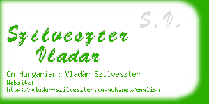 szilveszter vladar business card